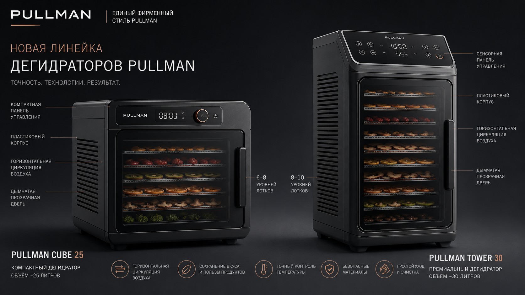 Шкафные дегидраторы PULLMAN CUBE 25 и TOWER 30